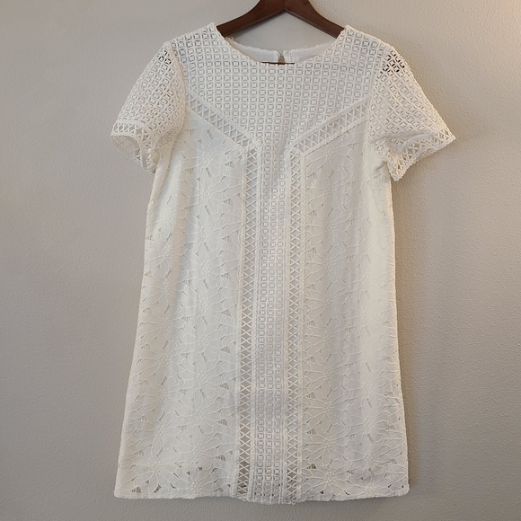 Anthro/HD in Paris Lace & Eyelet Shift Dress - Picture 2 of 7